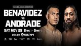 Watch Benavidez vs Andrade 11/25/23 – 25 November 2023