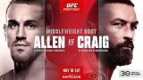 Watch UFC Fight Night: Allen vs Craig 11/18/23 – 18 November 2023